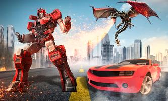 Flying Dino Robot Car Transforming Game تصوير الشاشة 1