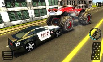 Police Chase Monster Car: City screenshot 1