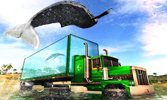 Sea Whale Transport Truck poster