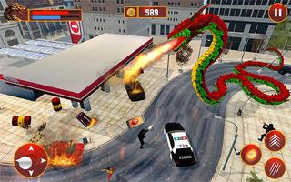Anaconda Dragon Snake City Attack: Rampage Games Ekran Görüntüsü 1