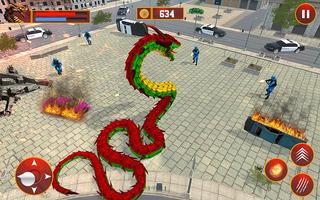 Anaconda Dragon Snake City Attack: Rampage Games Ekran Görüntüsü 2