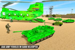 US Army Helicopter Transport: Tank Simulator Affiche