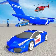 Police Car Transport Truck: Flying Airplane Cargo APK download