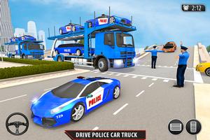 Police Car Transport Truck: Flying Airplane Cargo скриншот 1