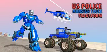 Flying Monster Truck Transform Elephant Robot War