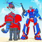 ikon Flying Monster Truck Transform Elephant Robot War