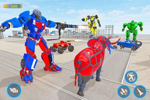 Flying Monster Truck Transform Elephant Robot War постер