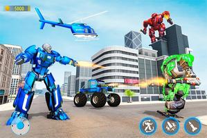 Flying Monster Truck Transform Elephant Robot War screenshot 2