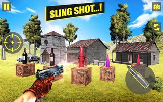 Real 3D Bottle Shooting Game Affiche