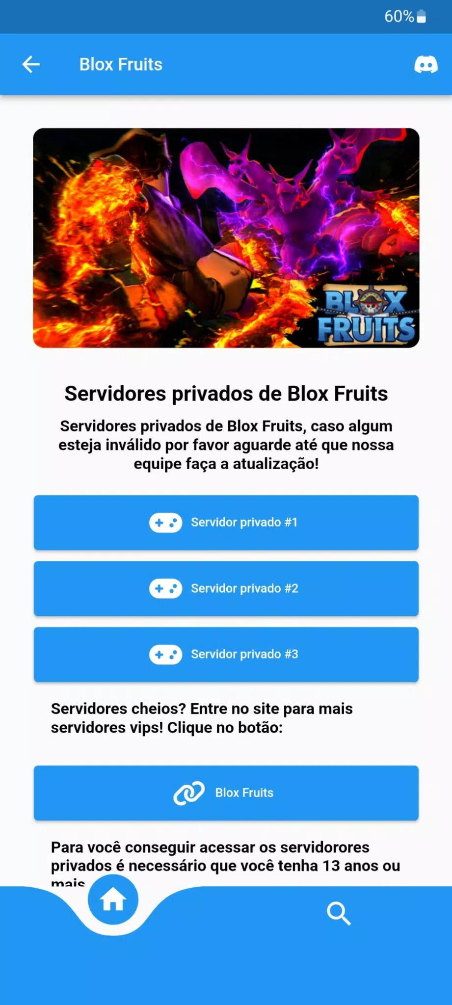 Como achar servidores privados vazios no Blox Fruits (Roblox