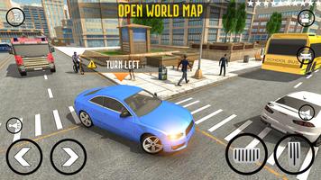 Car Driver City Roads Game Cartaz