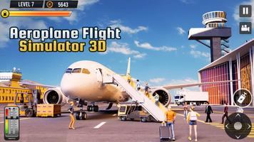 Flugzeug-Flugsimulator 3D Plakat