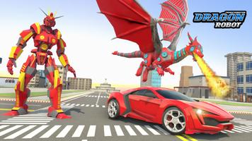 Flying Dragon Car Robot games capture d'écran 2