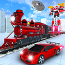 Flying Train Robot Car Games APK