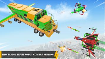 Flying Train Robot Affiche