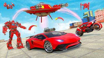 Space Robot Car Transform Game Affiche