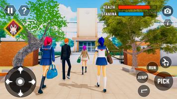 Virtual School Girl Life Sim Affiche