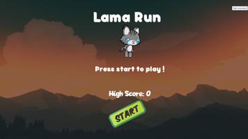 Lama run , endless cat runner الملصق