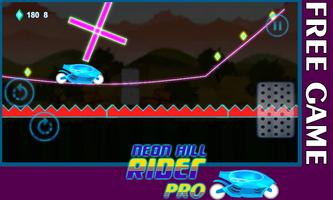 Neon Hill Rider Pro - Neon hill rider pro racing poster