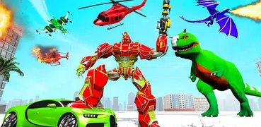 Dino Robot Car Transform Games