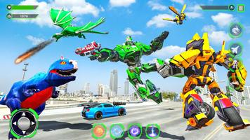 Dino Robot Car Transform Games Affiche