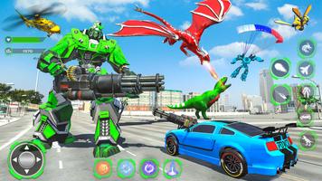 Dino Robot Car Transform Games capture d'écran 1
