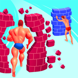 Happy man push Wheels