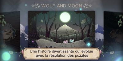 Loup et lune: sudoku Affiche