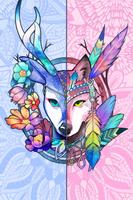 Two Eyes - Nonogram Affiche