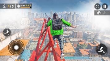 Going Up Parkour Rooftop 3D ảnh chụp màn hình 1
