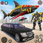 Robot juego de tiburones 3d icono