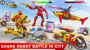Requin jeu robot transform Affiche