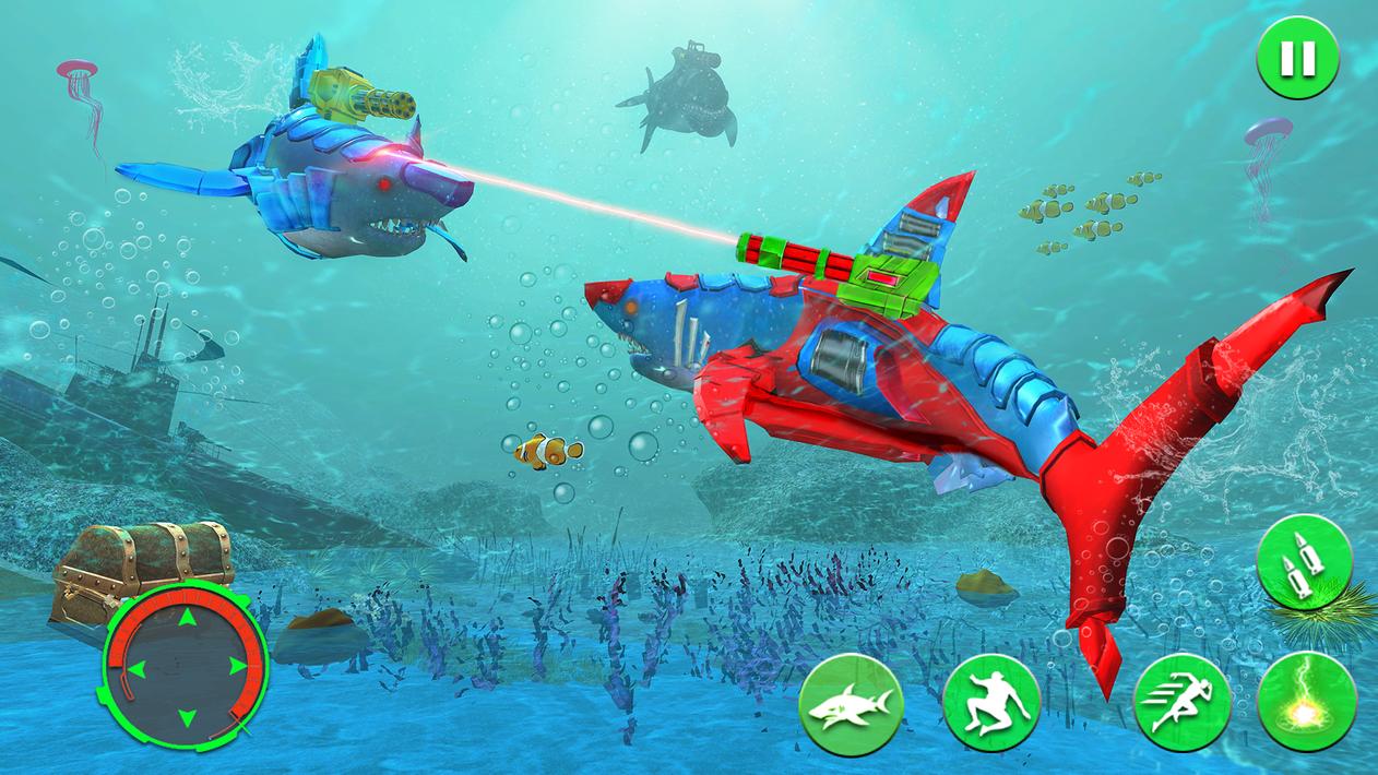 Shark Robot Car Game Bike Game screenshot 4