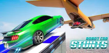 Flying Car Stunt Driving Games