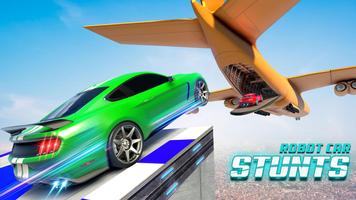 Flying Car Stunt Driving Games اسکرین شاٹ 1