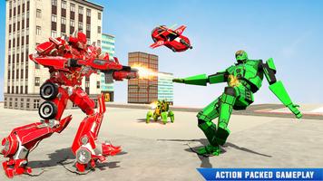 Flying Bear Robot Hero Game ảnh chụp màn hình 3