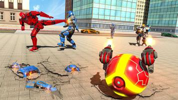 Flying Ball Robot car Games poster