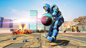 Flying Ball Robot car Games screenshot 1