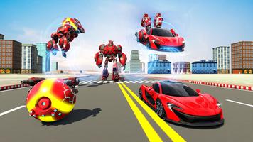 Flying Ball Robot car Games screenshot 3