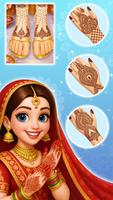 Royal Bride Mehndi Salon Game captura de pantalla 1