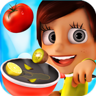 Crianças de cozinha - jogo de ícone