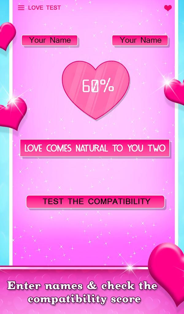 Valentine Love Compatibility Test imagem de tela 1.