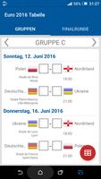 Tabelle für EM 2016 Plakat