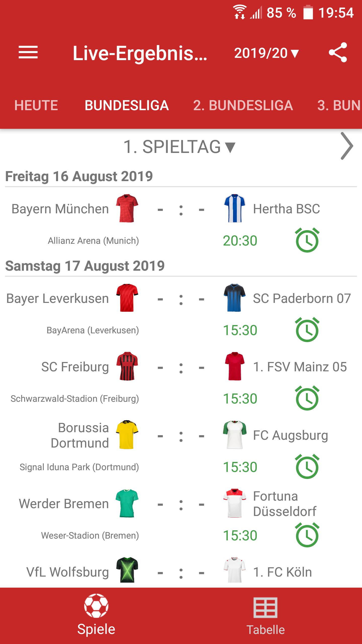 Live Ergebnisse Fur Bundesliga Fur Android Apk Herunterladen
