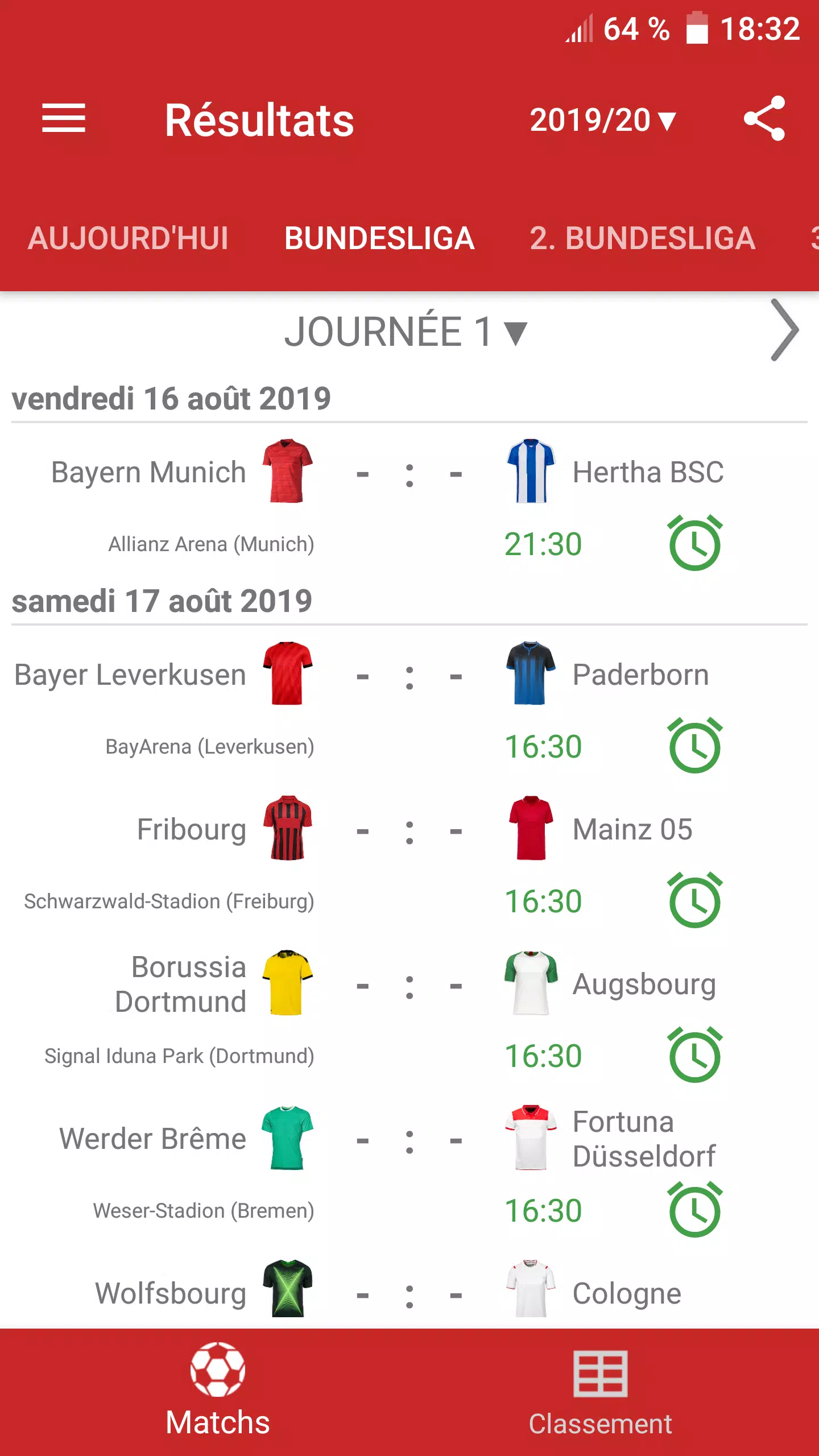 Résultats pour Bundesliga APK pour Android Télécharger