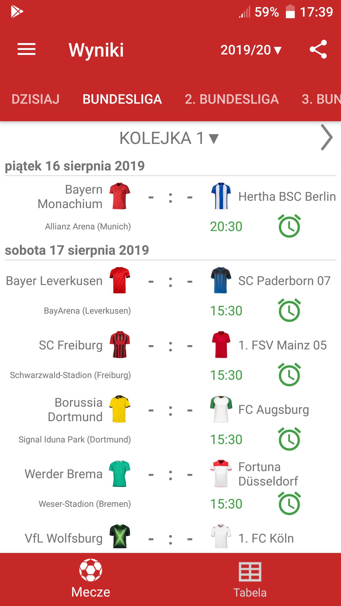 Wyniki na żywo do Bundesligi for Android - APK Download