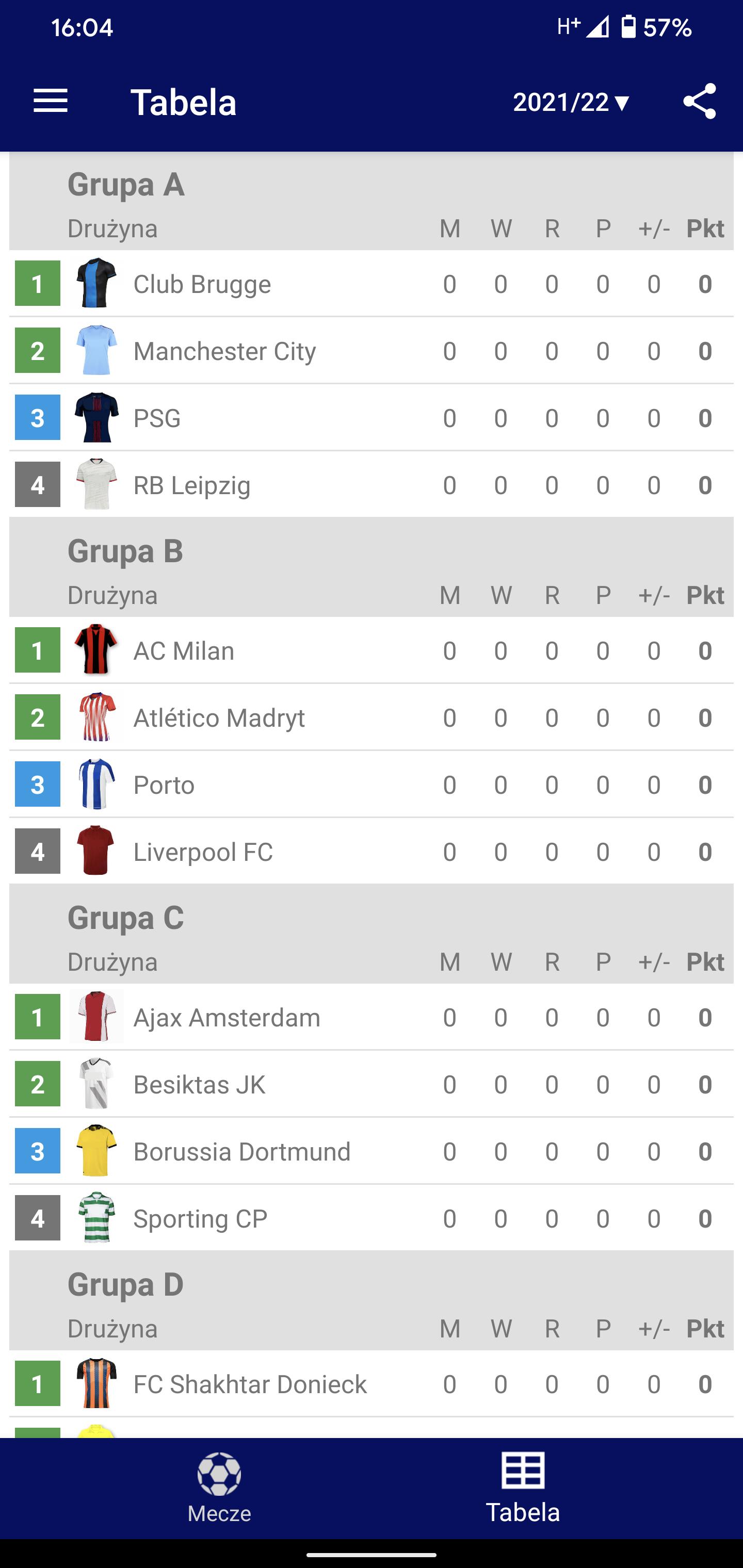 Wyniki dla Ligi Mistrzów UEFA 2021/2022 for Android - APK Download