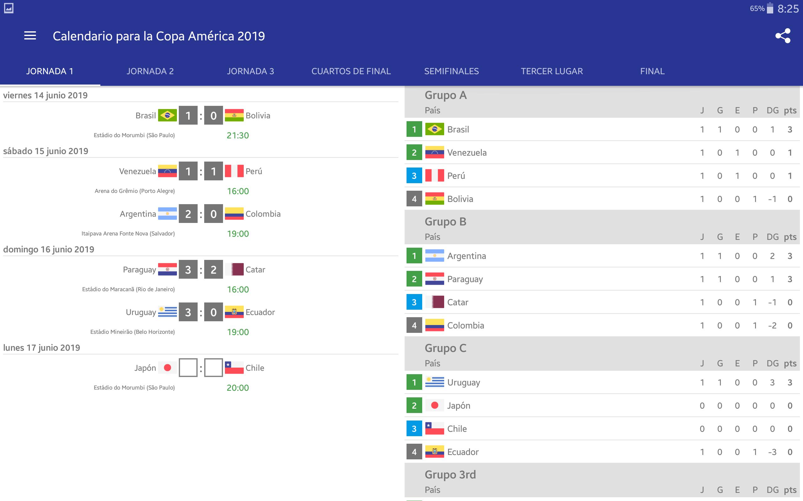 Calendario para la Copa América 2019 for Android - APK Download