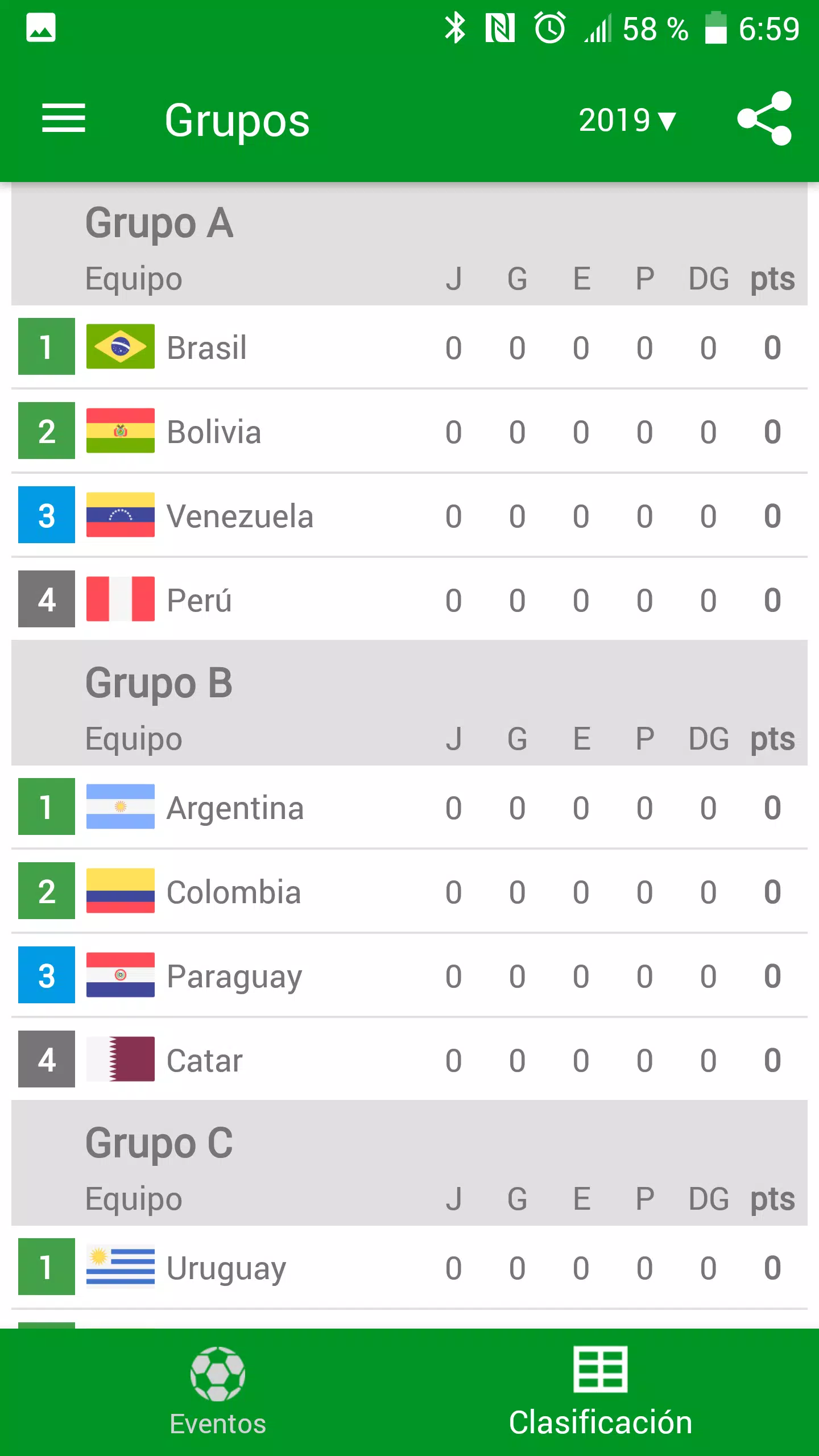 Resultados para la Copa América 2019 for Android - APK Download