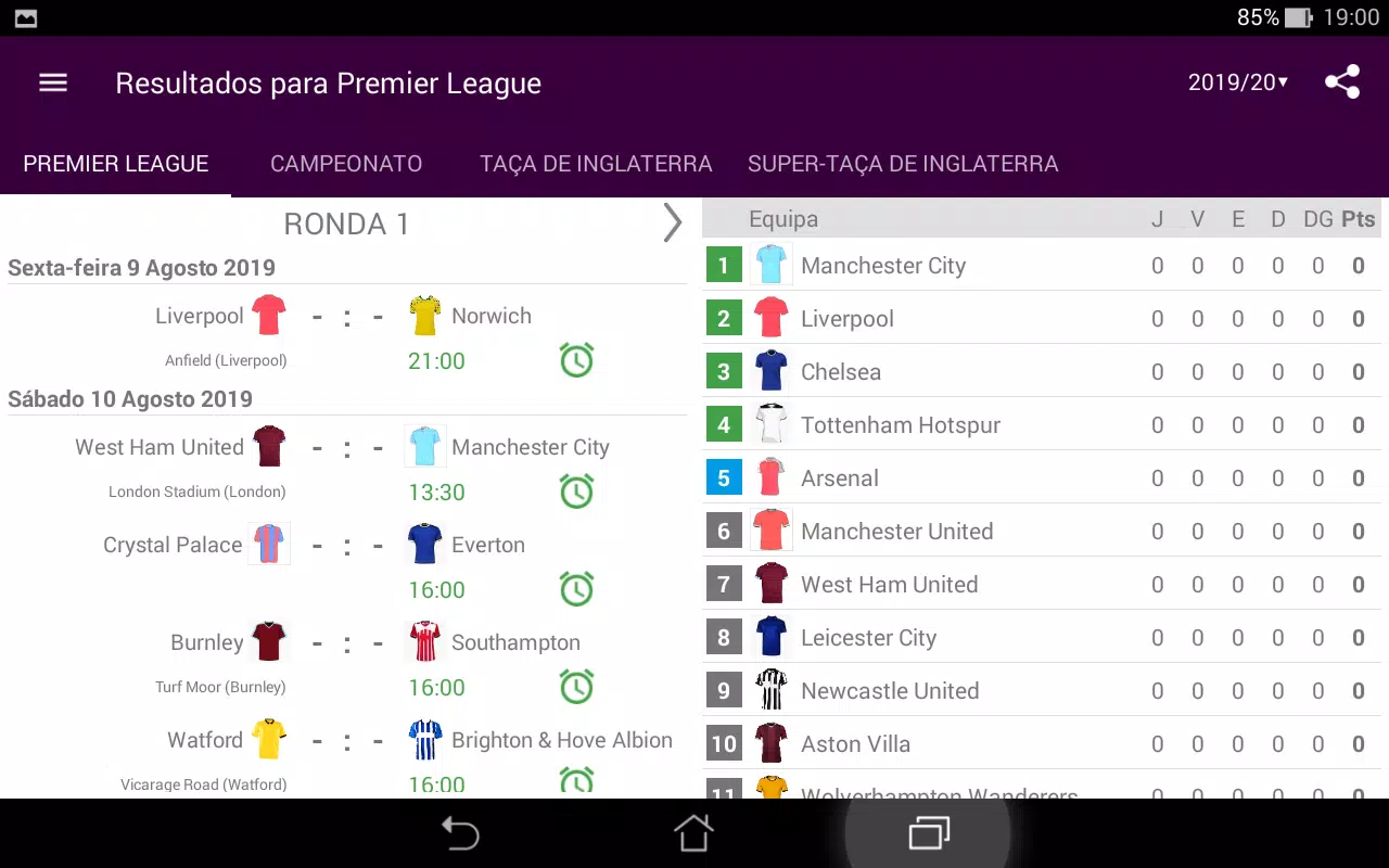 Download do APK de Criador de mesa da Premier League-Classificação